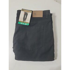 The B.C. CLOTHING Co. Men's Polar Fleece Lined Canvas Pants - Black  Size 38X30